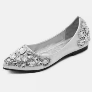 💎Women's Pointed Toe Rhinestone Flats (US 9.5)💎